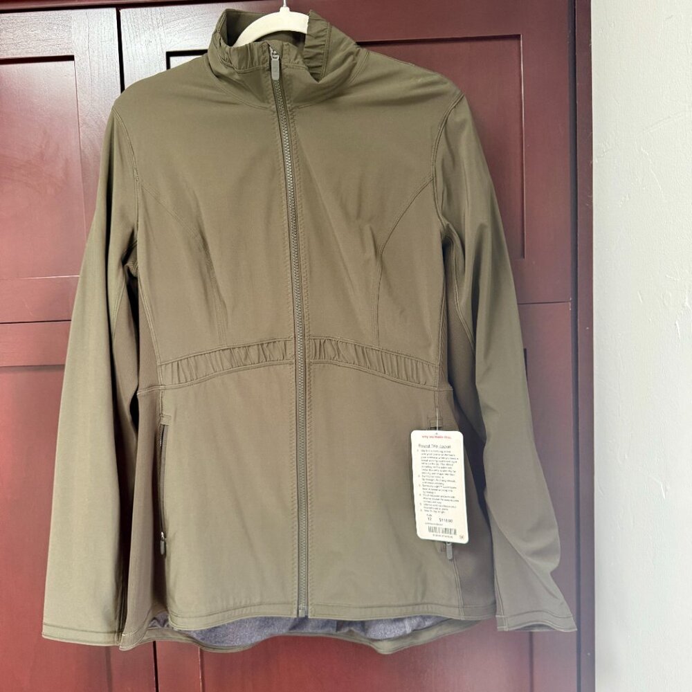 Lululemon Round Trip Jacket Dark Olive size 12 NWT